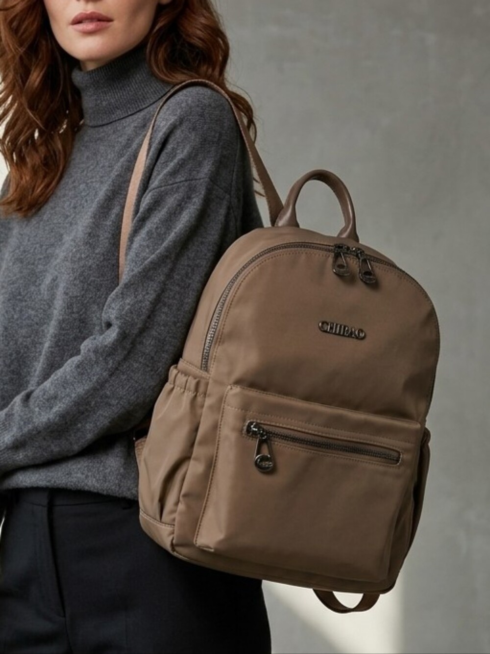 CHIBAO NWOT Nylon Backpack Purse Neutral Lightweight Commuter Travel Utility